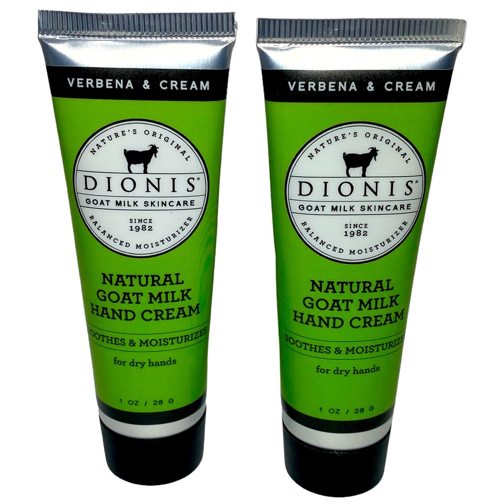 DIONIS GOAT‎ MILK SKINCARE VERBENA & CREAM HAND CREAM 1 OZ x2